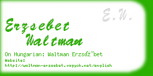 erzsebet waltman business card